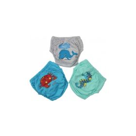 Momslab 3'lü Sevimli Erkek Bebek Alıştırma Külodu