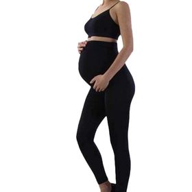Momslab 4073 Siyah Pamuklu Hamile Taytı