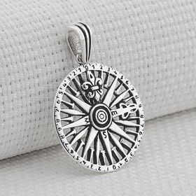 Mona Roza Açı Tasarımlı 925 Ayar Pusula Gümüş Kolye Ucu