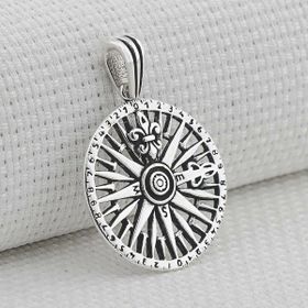 Mona Roza Açı Tasarımlı 925 Ayar Pusula Gümüş Kolye Ucu