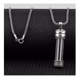 Mona Roza Açılabilir Cam Tüp Tasarımlı 925 Ayar Cevşen Dua Kabı Gümüş Kolye