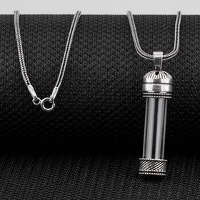 Mona Roza Açılabilir Cam Tüp Tasarımlı 925 Ayar Cevşen Dua Kabı Gümüş Kolye