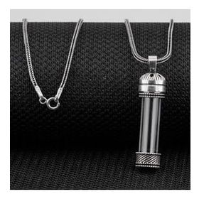 Mona Roza Açılabilir Cam Tüp Tasarımlı 925 Ayar Cevşen Dua Kabı Gümüş Kolye