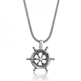 Mona Roza Gemi Dümeni Simgeli Erkek Kolye