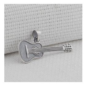 Mona Roza Gitar Tasarımlı 925 Ayar Gümüş Kolye Ucu