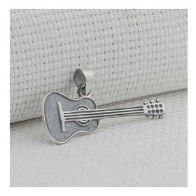 Mona Roza Gitar Tasarımlı 925 Ayar Gümüş Kolye Ucu