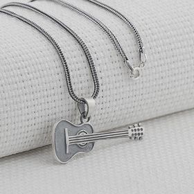 Mona Roza Gitar Tasarımlı 925 Ayar Gümüş Kolye