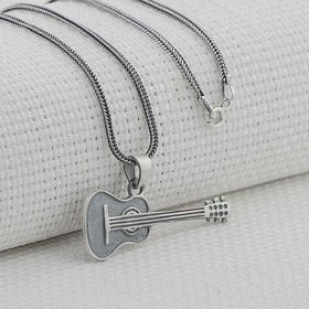 Mona Roza Gitar Tasarımlı 925 Ayar Gümüş Kolye