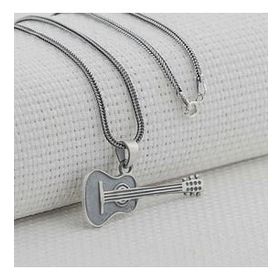 Mona Roza Gitar Tasarımlı 925 Ayar Gümüş Kolye