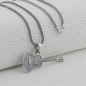 Mona Roza Gitar Tasarımlı 925 Ayar Gümüş Kolye