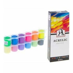 Monalisa 12 Renk x 22 ml Neon/Pastel Akrilik