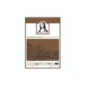 Monalisa MN01-3 A3 Telli Kraft 120 Gr 50 Yp Eskiz Defteri