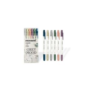 Monami Live Color 6'lı Grey Mood Fosforlu Kalem Seti