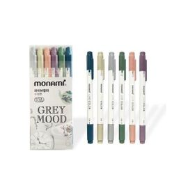 Monami Live Color 6'lı Grey Mood Fosforlu Kalem Seti