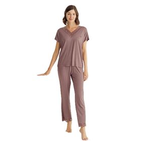 Monamise 18512 Kahve Kadın Pijama Takımı