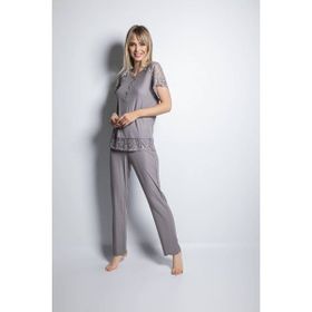 Monamise 19161 Gri Kadın Pijama Takım