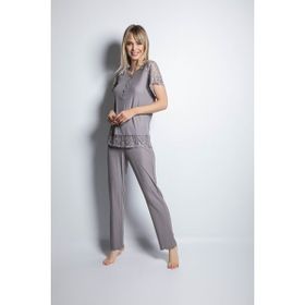 Monamise 19161 Gri Kadın Pijama Takım