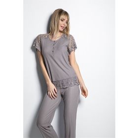 Monamise 19161 Gri Kadın Pijama Takım