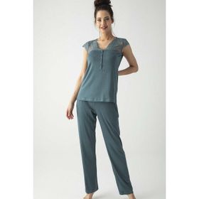Monamise 19303 Yeşil Kadın Pijama Takımı