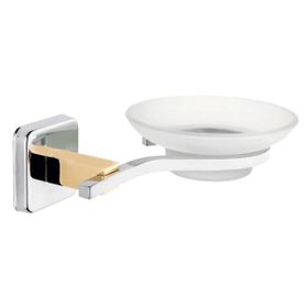 Monavit A10302 Ivory Banyo Ayna Önü Altın Pirinç Cam Sabunluk