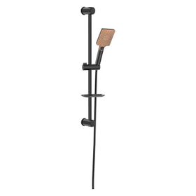 Monavit MVT3255 Mega Brown Black Sürgülü Siyah Duş Takımı Seti
