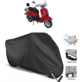 Mondial 125 ZN Siyah Arka Çanta Uyumsuz Ultra Kalın Su Geçirmez Motor Brandası