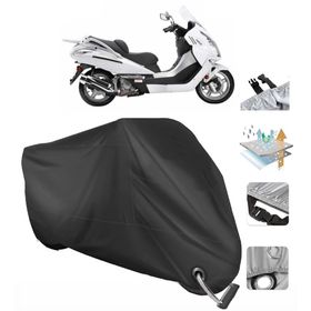 Mondial 250 Jet Max Siyah Arka Çanta Uyumsuz Ultra Kalın Su Geçirmez Motor Brandası