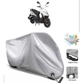 Mondial 50 Eagle Siyah Arka Çanta Uyumsuz Ultra Kalın Su Geçirmez Motor Brandası