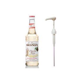 Monin Beyaz Çikolata 700 ml Şurup + Şurup Pompası