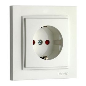 Mono 500-000121-119 Despina Beyaz Çocuk Korumalı Topraklı Priz