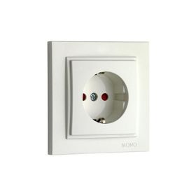 Mono 500-000121-119 Despina Beyaz Çocuk Korumalı Topraklı Priz