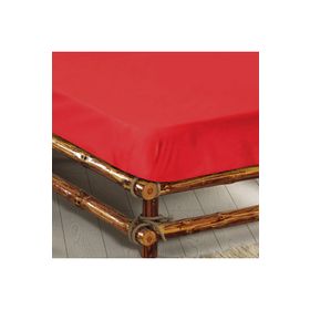 Monohome %100 Pamuklu Ranforce Fitted Kırmızı 180x200 cm Lastikli Çift Kişilik Çarşaf