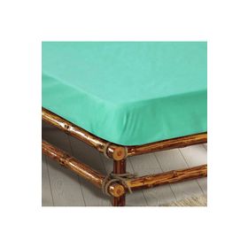 Monohome %100 Pamuklu Ranforce Fitted Lastikli Su Yeşili Çift Kişilik Çarşaf