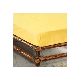 Monohome %100 Pamuklu Ranforce Fitted Sarı 160x200 cm Lastikli Çift Kişilik Çarşaf