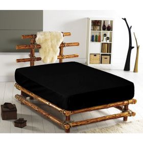 Monohome %100 Pamuklu Ranforce Fitted Siyah Lastikli Çift Kişilik Çarşaf