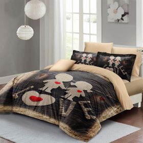 Monohome 200x220 cm Kırmızı Sevgililer Günü Pamuk Saten Kalbim Sende Çift Kişilik Nevresim Takımı