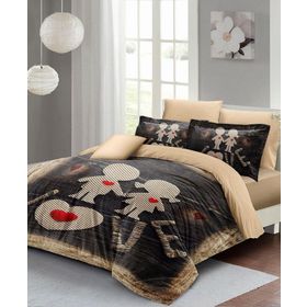 Monohome 200x220 cm Kırmızı Sevgililer Günü Pamuk Saten Kalbim Sende Çift Kişilik Nevresim Takımı