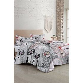Monohome 35488 Grey Energy Luxury Pamuk Saten Çift Kişilik Nevresim Takımı