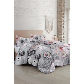 Monohome 35488 Grey Energy Luxury Pamuk Saten Çift Kişilik Nevresim Takımı