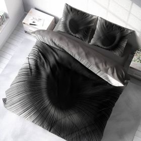 Monohome 36713 Gray Wortex 3D Pamuk Saten Çift Kişilik Nevresim Takımı