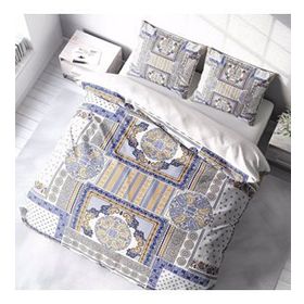 Monohome 37086 Patchwork 3D Pamuk Saten Çift Kişilik Nevresim Takımı