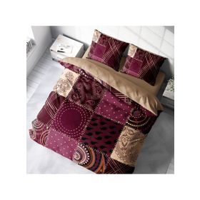 Monohome 37086 Patchwork 3D Pamuk Saten Çift Kişilik Nevresim Takımı