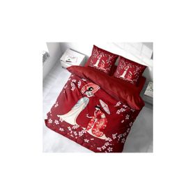Monohome 37819 Japan Style 3D Pamuk Saten Renkli Çift Kişilik 200x220 cm Nevresim Takımı