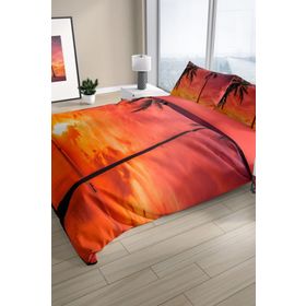 Monohome 38809 Gün Batımı 3D Pamuk Saten Çift Kişilik 200x220 cm Nevresim Takımı