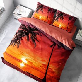 Monohome 38809 Gün Batımı 3D Pamuk Saten Çift Kişilik 200x220 cm Nevresim Takımı