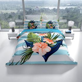 Monohome 64440 Anchor 200x220 cm Çift Kişilik Pamuk Saten Nevresim Takımı