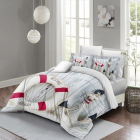 Monohome 64440 Anchor 200x220 cm Çift Kişilik Pamuk Saten Nevresim Takımı