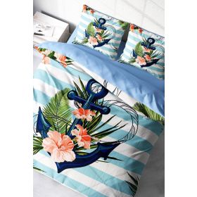 Monohome 64440 Anchor 200x220 cm Çift Kişilik Pamuk Saten Nevresim Takımı