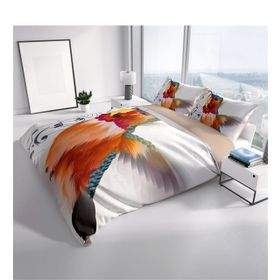 Monohome Alaycı Kuş 3D Renkli Çift Kişilik 200x220 cm Nevresim Takımı
