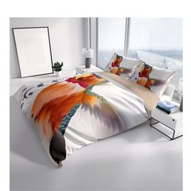 Monohome Alaycı Kuş 3D Renkli Çift Kişilik 200x220 cm Nevresim Takımı